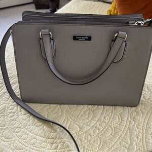 Kate Spade Gray Satchel with Minimalist Design